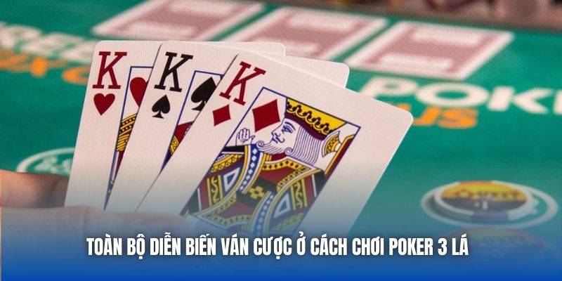Toàn bộ diễn biến ván cược ở cách chơi Poker 3 lá 