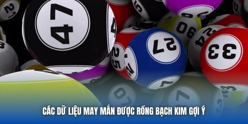 Các dữ liệu may mắn được Rồng Bạch Kim gợi ý 